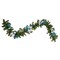 Northlight 6' x 9" Peacock Feather and Poinsettia Artificial Christmas Garland, Unlit